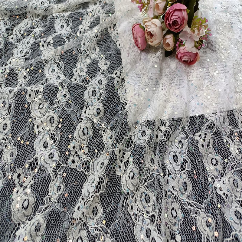 Sequin Women's Lace Trim Lace Fabric for Women's Wear Wholesale Suppli 8